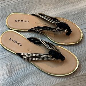 Sashu beaded flip flops